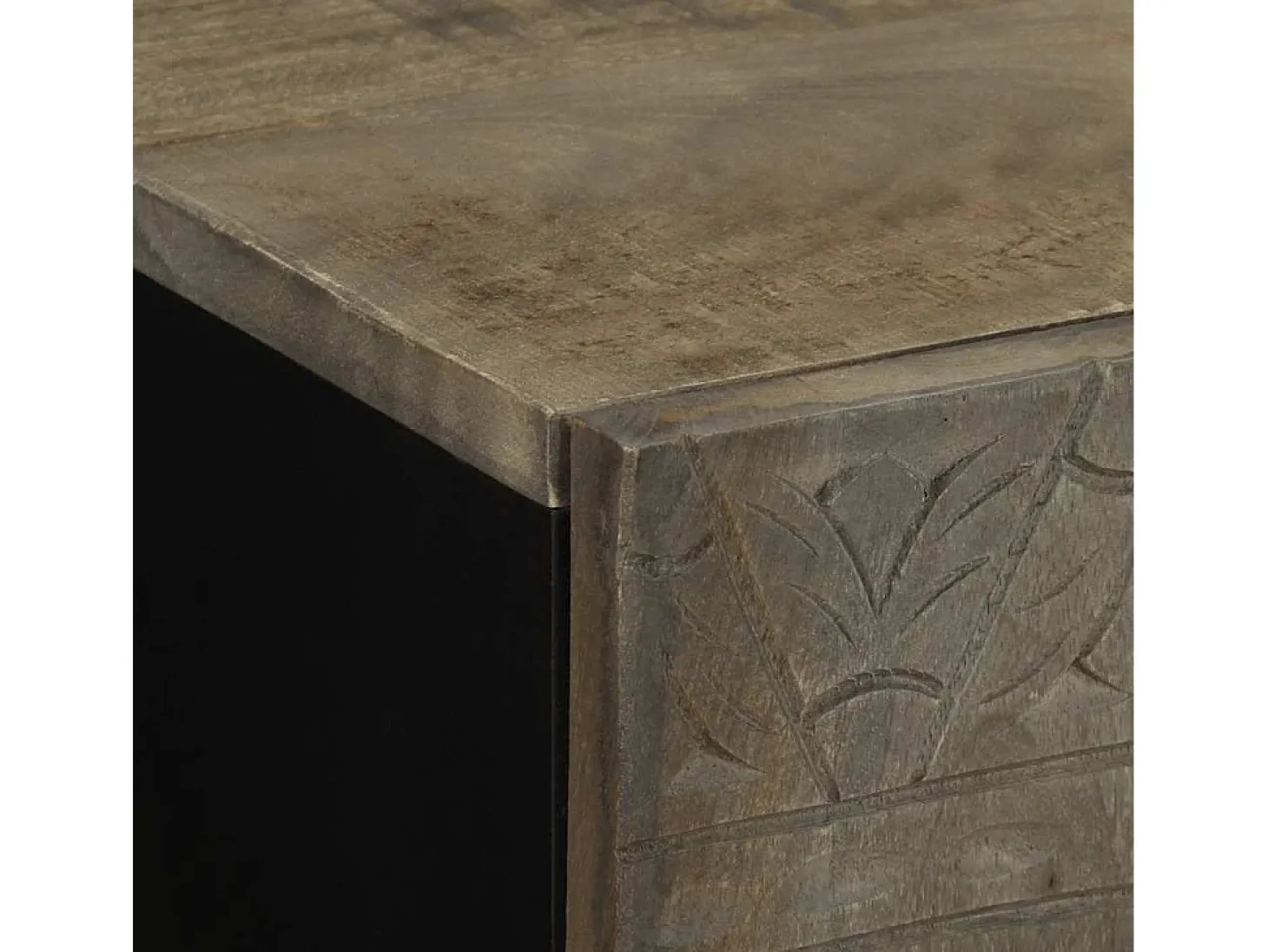 Aparador de madera maciza de mango 60x33x75 cm