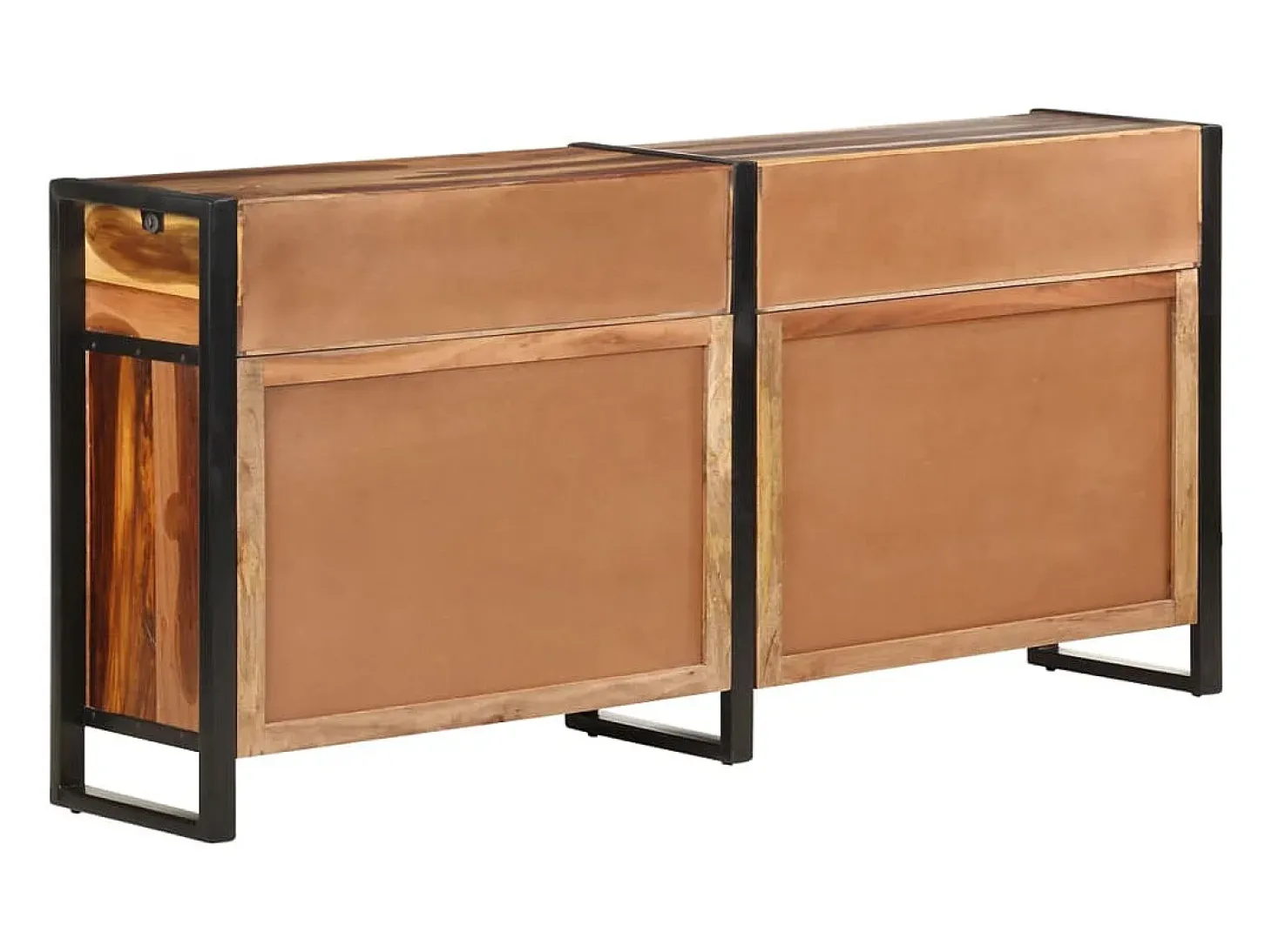 Aparador de madera maciza de acacia acabado miel 172x35x80 cm