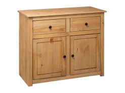 Aparador de madera maciza de pino estilo Panamá 93x40x80 cm ES31482