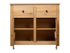 Aparador de madera maciza de pino estilo Panamá 93x40x80 cm ES31482