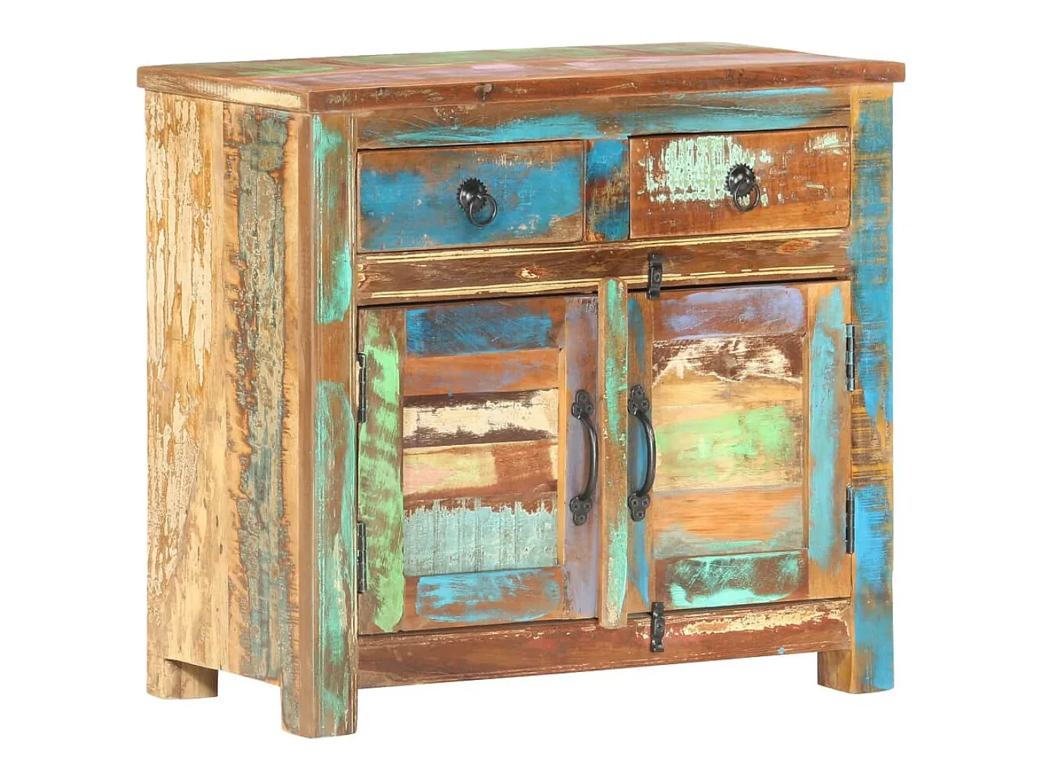 Aparador de madera maciza reciclada 70x35x65 cm