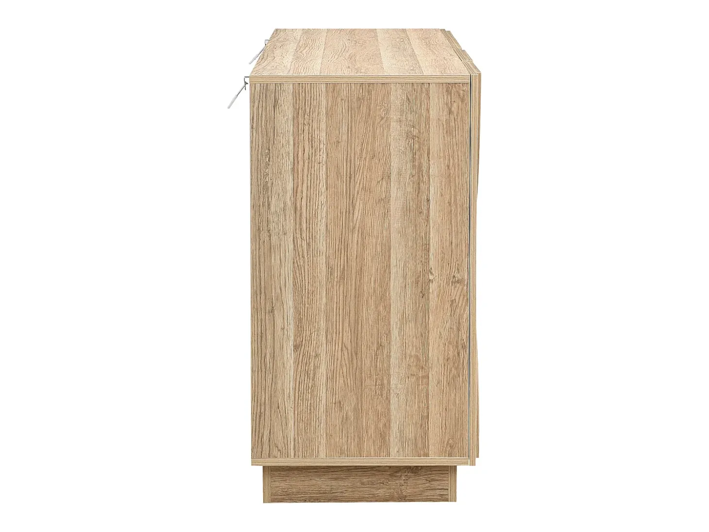 Aparador de madera natural con estantes, estilo reboteador, perfecto para la sala de estar o la cocina.