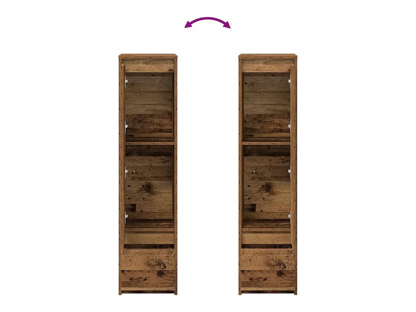 Aparador de madera vieja 29,5x34x119,5 cm Madera de ingeniería