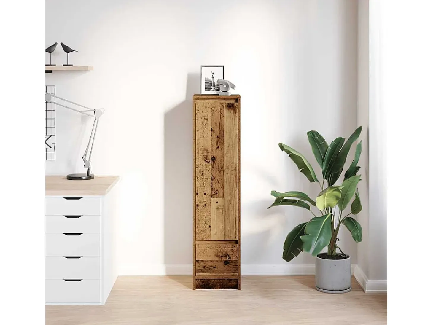 Aparador de madera vieja 29,5x34x119,5 cm Madera de ingeniería
