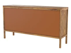Aparador de madera y caña 2 puertas 3 cajones - Tiki
