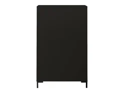 Aparador de MDF con 2 puertas decorativas con motivo gráfico en negro y topo