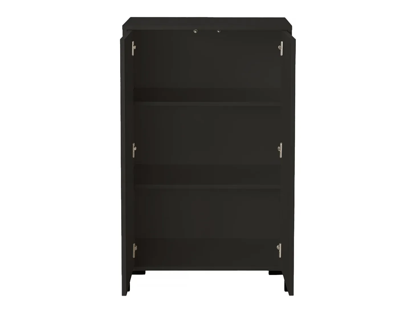 Aparador de MDF con 2 puertas decorativas con motivo gráfico en negro y topo