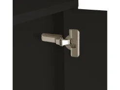Aparador de MDF con 2 puertas decorativas con motivo de franjas en terracota y gris