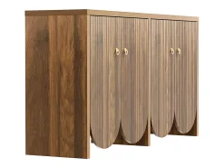Aparador de nogal - Aparador con 4 puertas y estantes ajustables - para sala y comedor