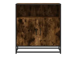 Aparador de roble ahumado 68x35x76 cm madera de ingeniería