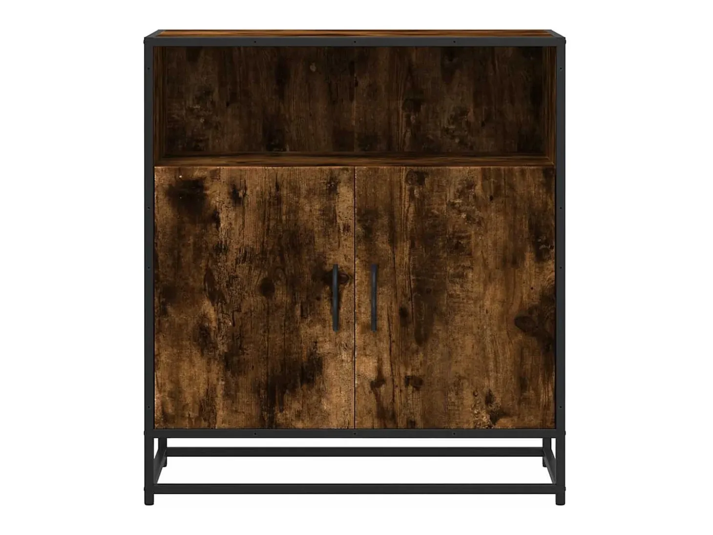 Aparador de roble ahumado 68x35x76 cm madera de ingeniería