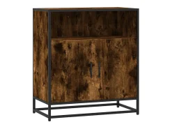 Aparador de roble ahumado 68x35x76 cm madera de ingeniería