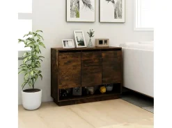 Aparador de roble ahumado 97x31x75 cm Madera de ingeniería