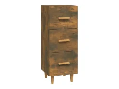Aparador de roble ahumado 34,5x34x90 cm Madera de ingeniería