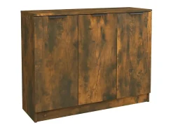 Aparador de roble ahumado 90,5x30x70 cm Madera de ingeniería