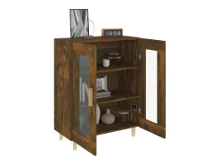 Aparador de roble ahumado 69,5x34x90 cm madera de ingeniería