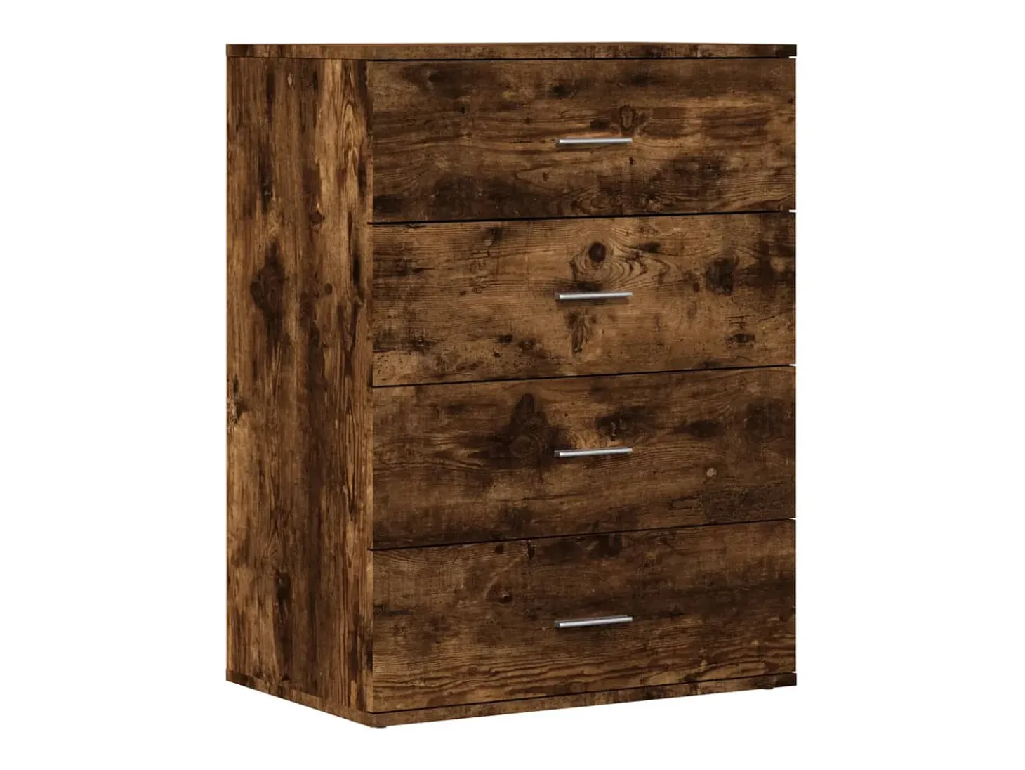 Aparador de roble ahumado 60x39x80 cm madera de ingeniería
