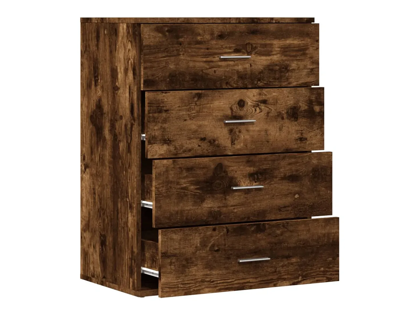 Aparador de roble ahumado 60x39x80 cm madera de ingeniería