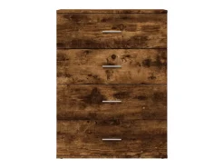 Aparador de roble ahumado 60x39x80 cm madera de ingeniería