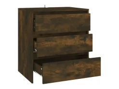 Aparador de roble ahumado 70x41x75 cm Madera de ingeniería