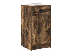 Aparador de roble ahumado 40 x 40,5 x 75 cm Madera de ingeniería