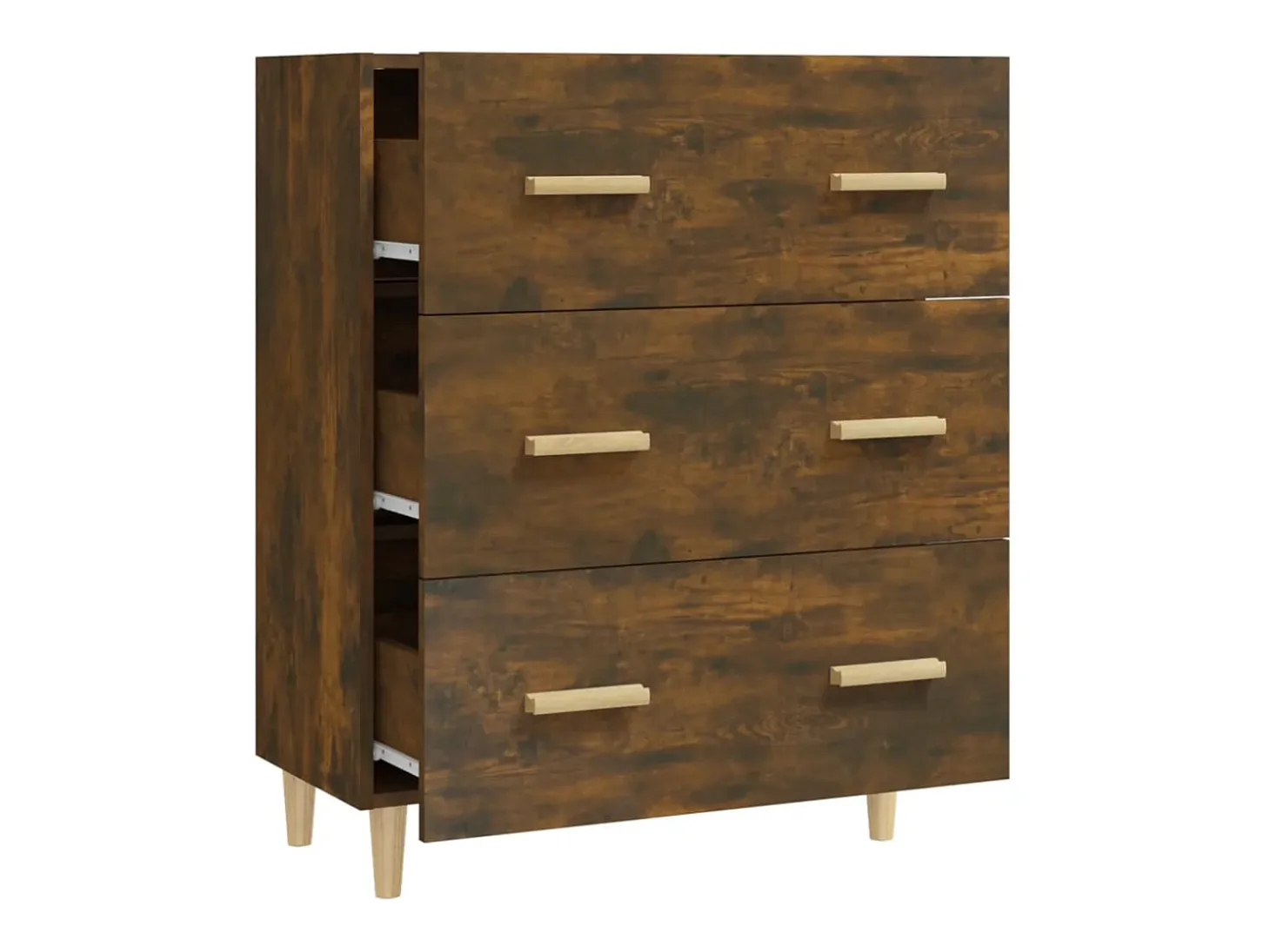 Aparador de roble ahumado 70x34x90 cm Madera de ingeniería