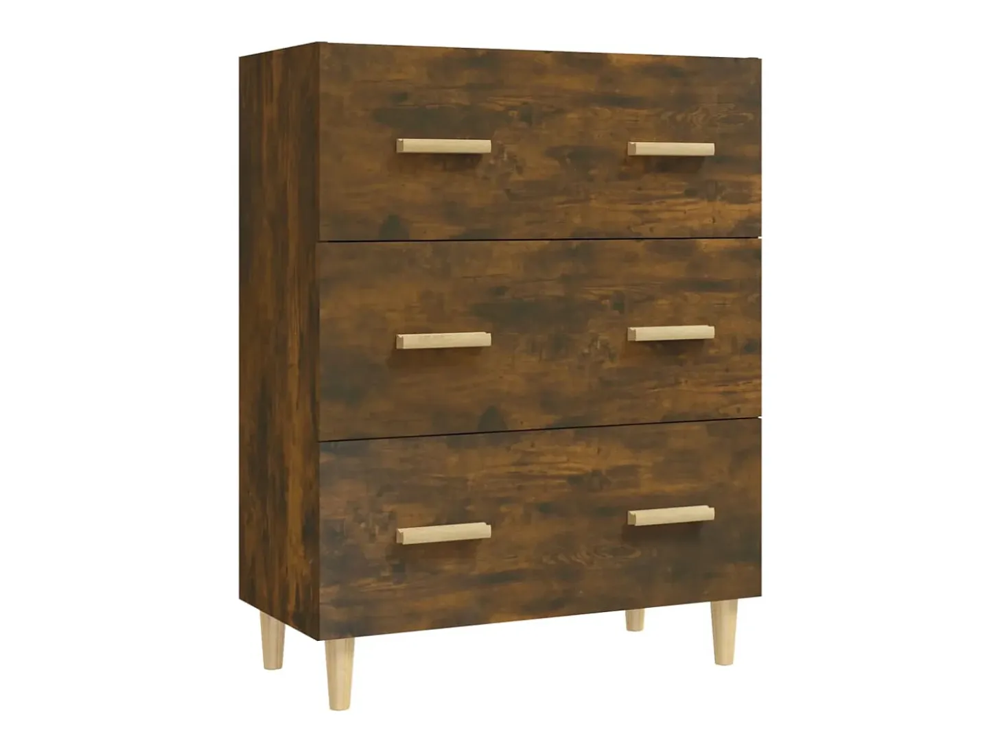Aparador de roble ahumado 70x34x90 cm Madera de ingeniería