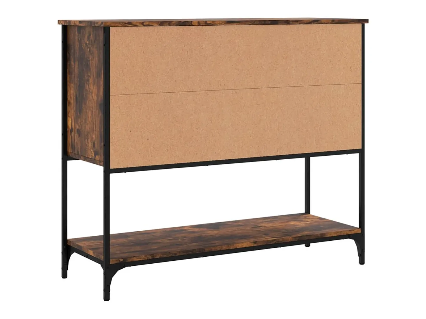 Aparador de roble ahumado 100x36x85 cm madera de ingeniería