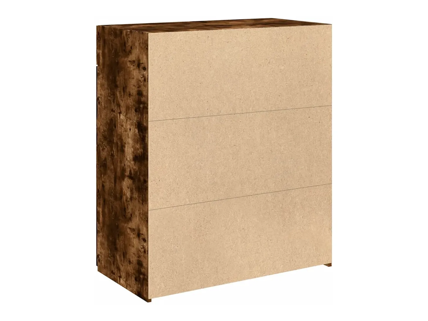 Aparador de roble ahumado 80x42,5x93 cm madera de ingeniería