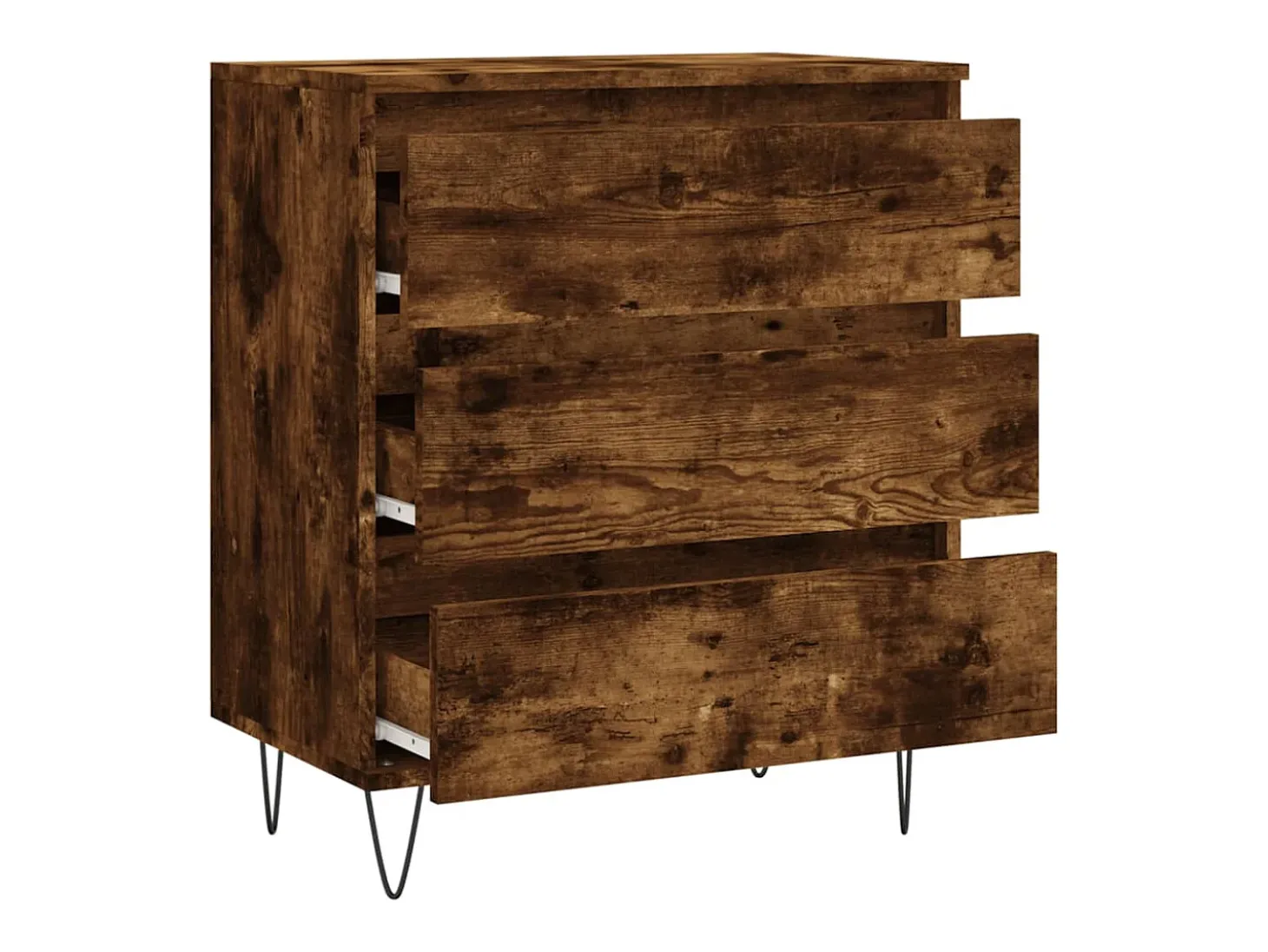 Aparador de roble ahumado 60x35x70 cm Madera de ingeniería