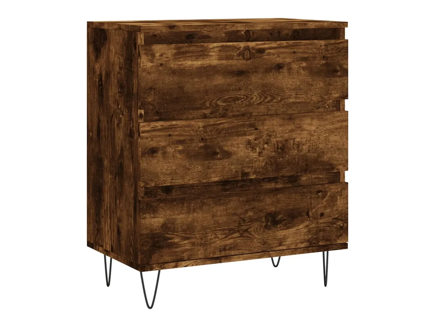 Aparador de roble ahumado 60x35x70 cm Madera de ingeniería