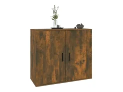 Aparador de roble ahumado 80x33x70 cm Madera de ingeniería