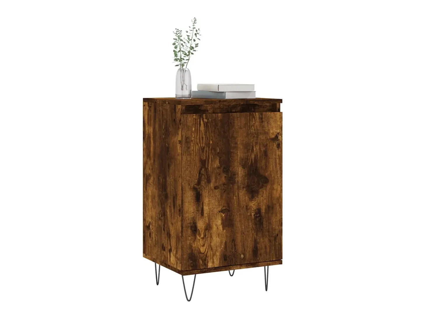 Aparador de roble ahumado 40x35x70 cm madera de ingeniería