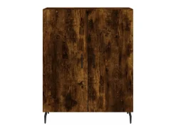 Aparador de roble ahumado 69,5x34x90 cm madera de ingeniería