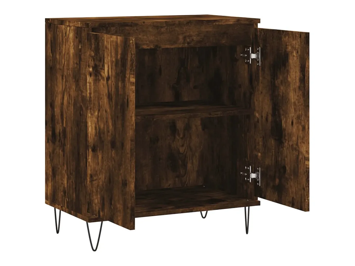 Aparador de roble ahumado 60x35x70 cm Madera de ingeniería