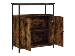 Aparador de roble ahumado 70x30x80 cm madera de ingeniería