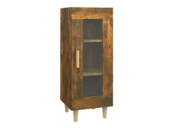 Aparador de roble ahumado 34,5x34x90 cm Madera de ingeniería