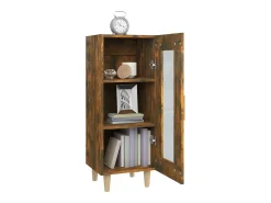 Aparador de roble ahumado 34,5x34x90 cm Madera de ingeniería