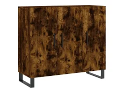 Aparador de roble ahumado 90x34x80 cm madera de ingeniería