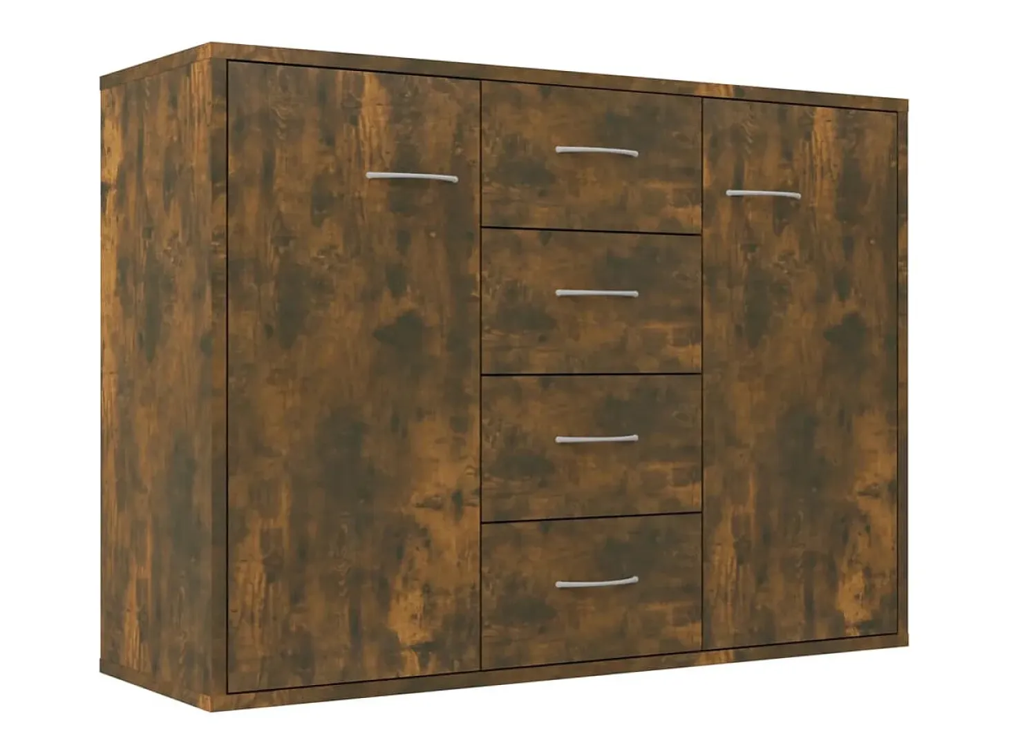 Aparador de roble ahumado 88x30x65 cm Madera de ingeniería