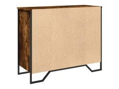 Aparador de roble ahumado 91x35,5x74,5 cm madera de ingeniería