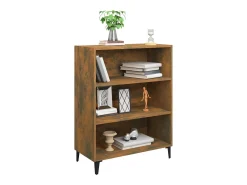 Aparador de roble ahumado 69,5x32,5x90 cm Madera de ingeniería