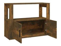 Aparador de roble ahumado 80x30x60 cm Madera de ingeniería