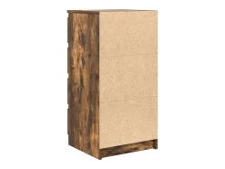 Aparador de roble ahumado 37,5x35x76 cm madera de ingeniería
