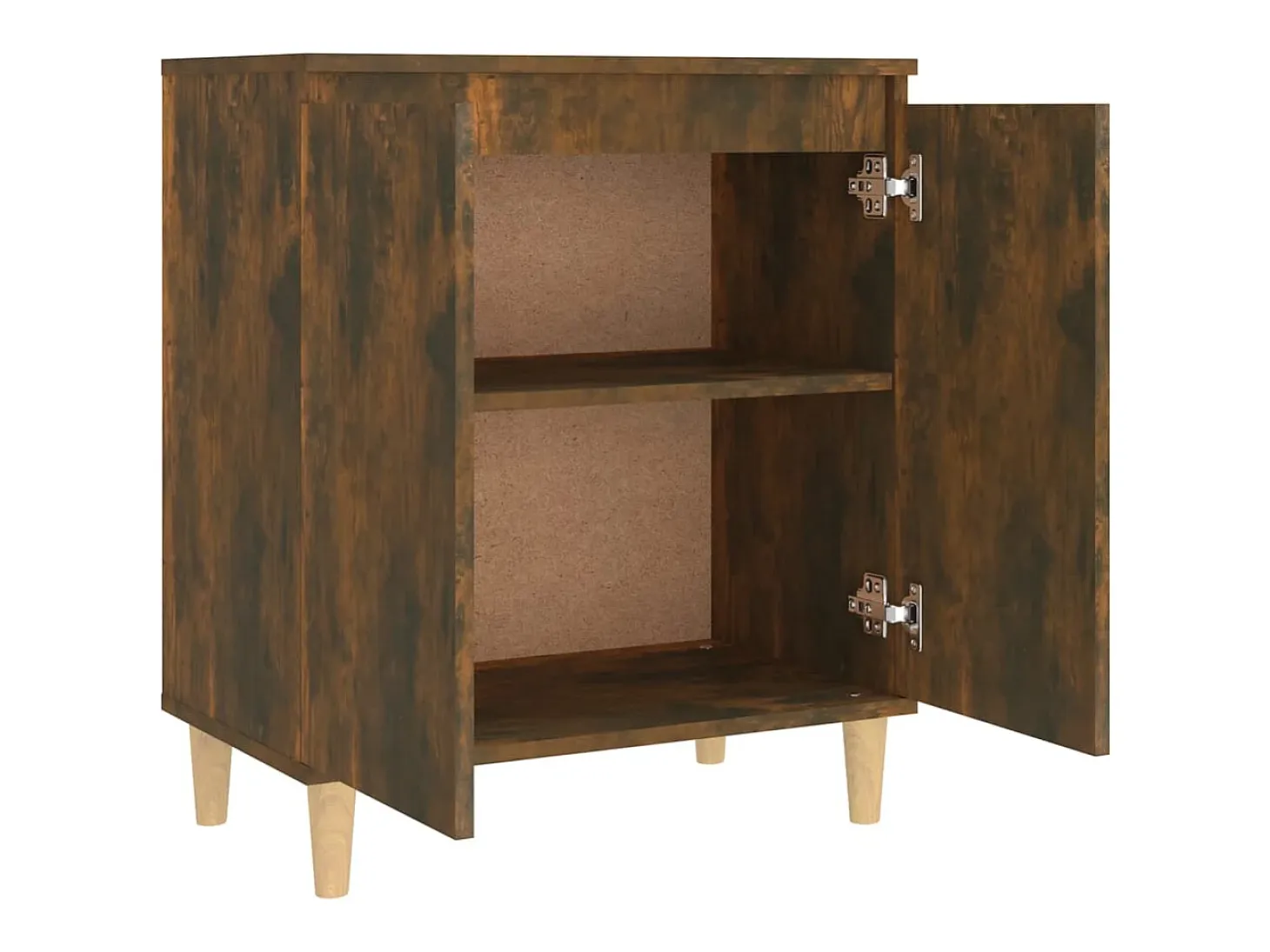 Aparador de roble ahumado 60x35x70 cm Madera de ingeniería