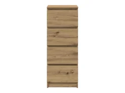 Aparador de roble artesanal 37,5x35x99 cm madera de ingeniería