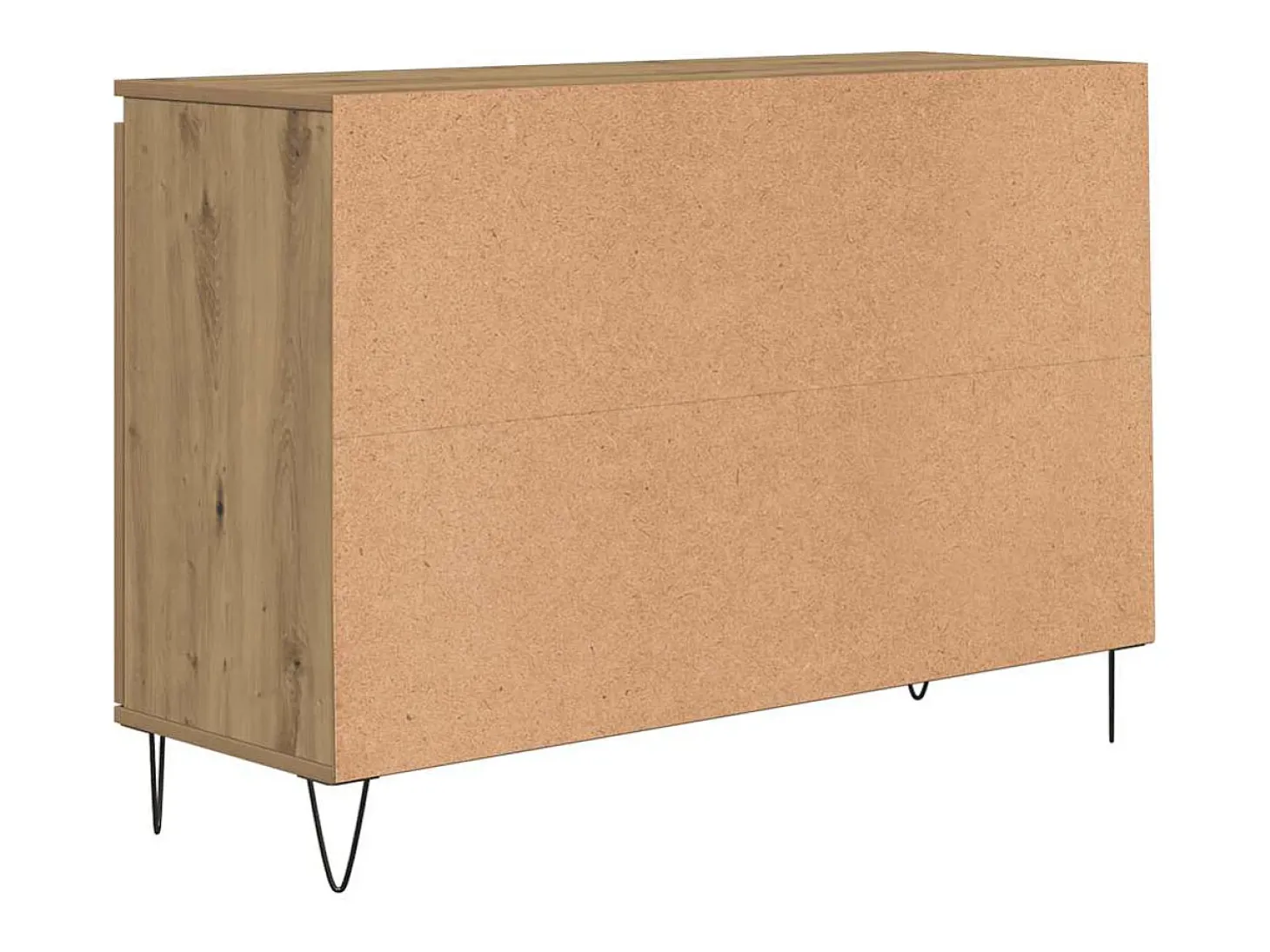 Aparador de roble artesanal 104x35x70 cm madera de ingeniería