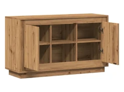 Aparador de roble artesanal 102x35x60 cm madera de ingeniería