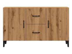 Aparador de roble artesanal 100x36x60 cm madera de ingeniería