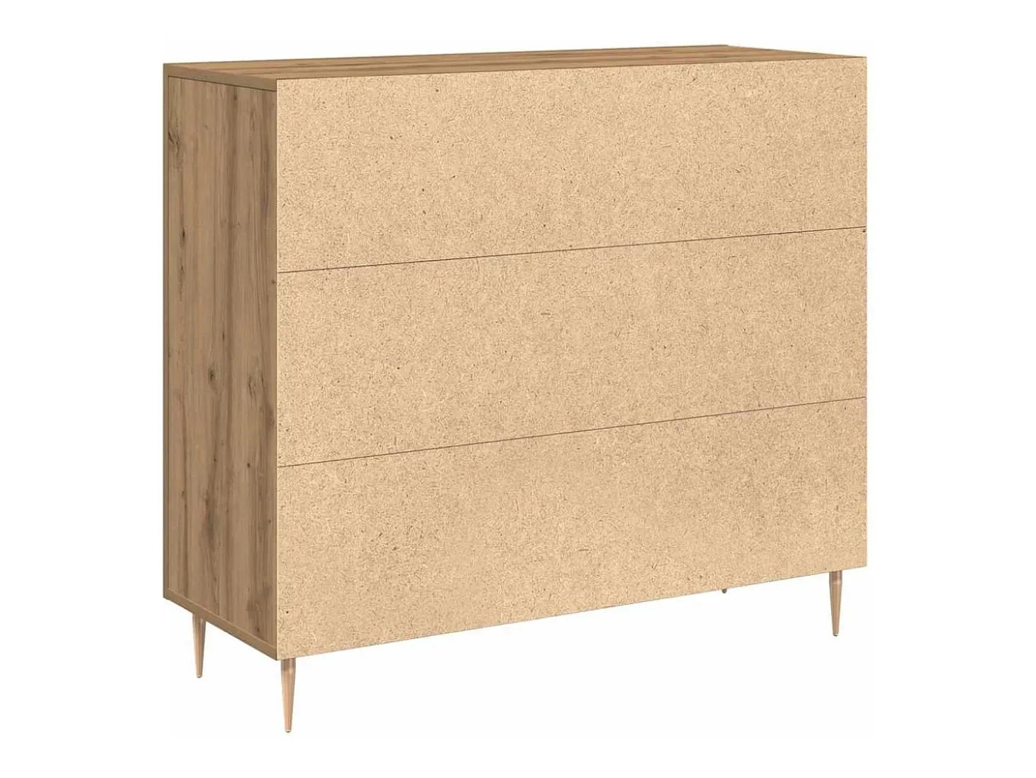 Aparador de roble artesanal 90x34x80 cm Madera de ingeniería